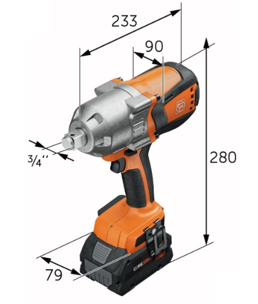 Fein 18V ASCD 18-1000 W34 AS Cordless Impact Wrench (Bare Tool), large image number 4