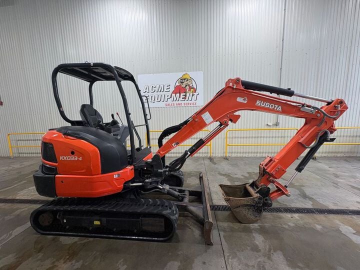 Kubota KX033-4 24.8HP Compact Tracked Excavator Used 2018, large image number 3
