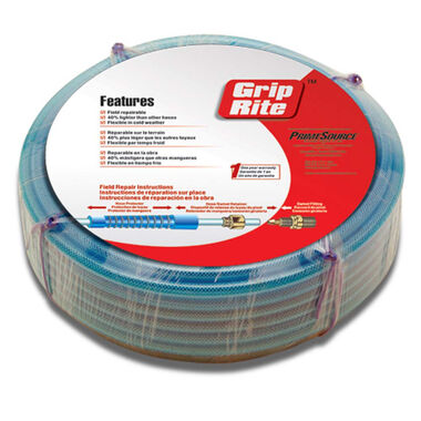 Grip Rite 1/4in X 50' air hose with couplers, large image number 0