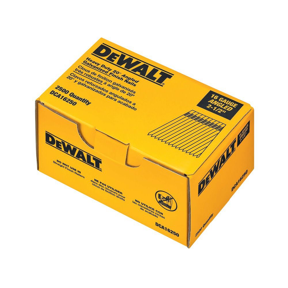 DEWALT 16-Gauge 2 Inch & 2-1/2 Inch Angled Finish Nails Bundle, large image number 3