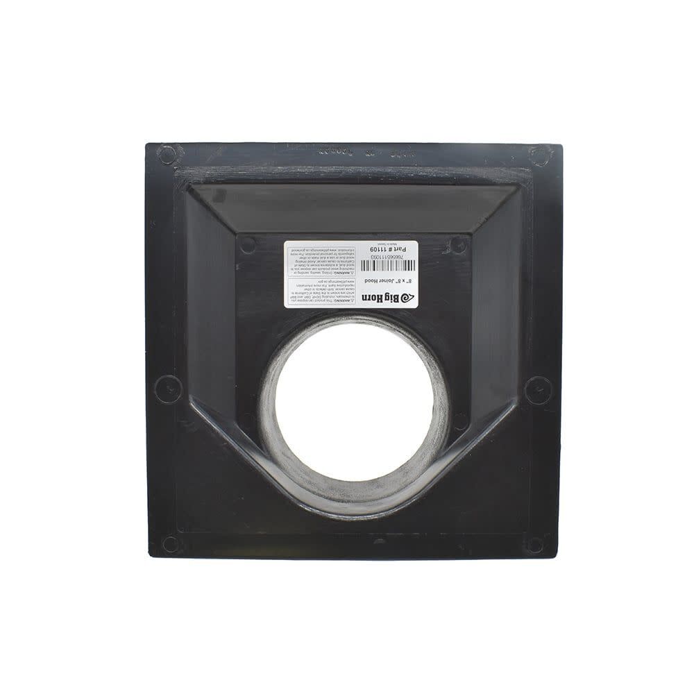 Big Horn 8 Inch x 8 Inch ABS Black Joiner Hood with 4 Inch Outlet, large image number 4