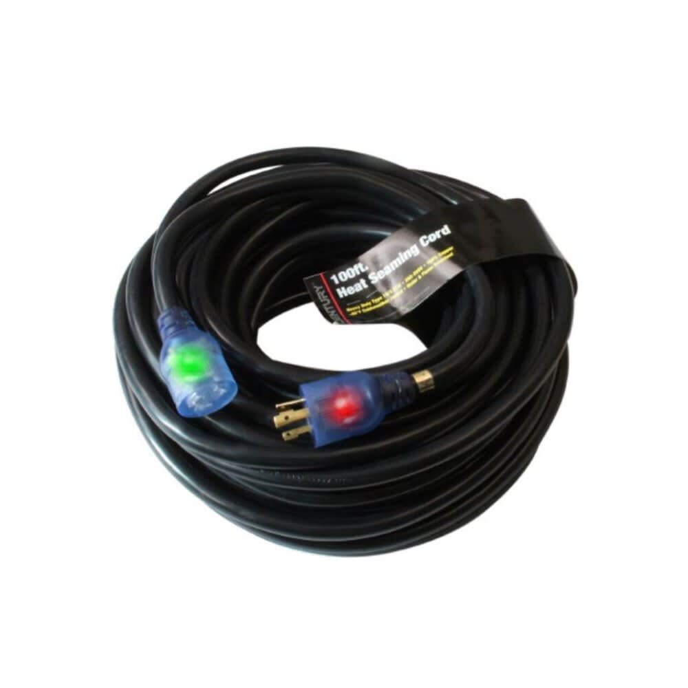 Century Wire 100 ft 10/3 SJTW Black Heat Seaming Extension Cord – D12110100
