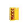 Justrite 22 Gallon Yellow Steel Self Close 3 Shelf Flammable Cabinet, small image number 2