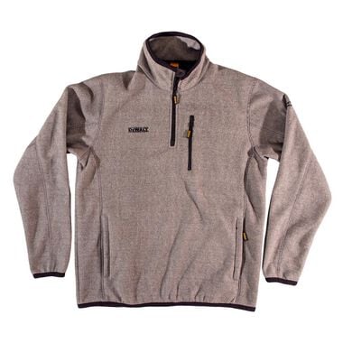 DEWALT 1/4 Zip Fleece Pullover Polyester Gray XL