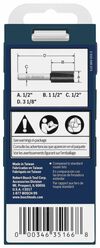 Bosch 1/2in x 1 1/2in Carbide Tipped Double Flute Straight Router Bit, small image number 4