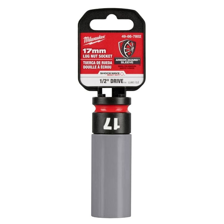 Milwaukee SHOCKWAVE Impact Duty Socket 1/2 Drive 17MM Metric Lug Nut Wheel, large image number 9