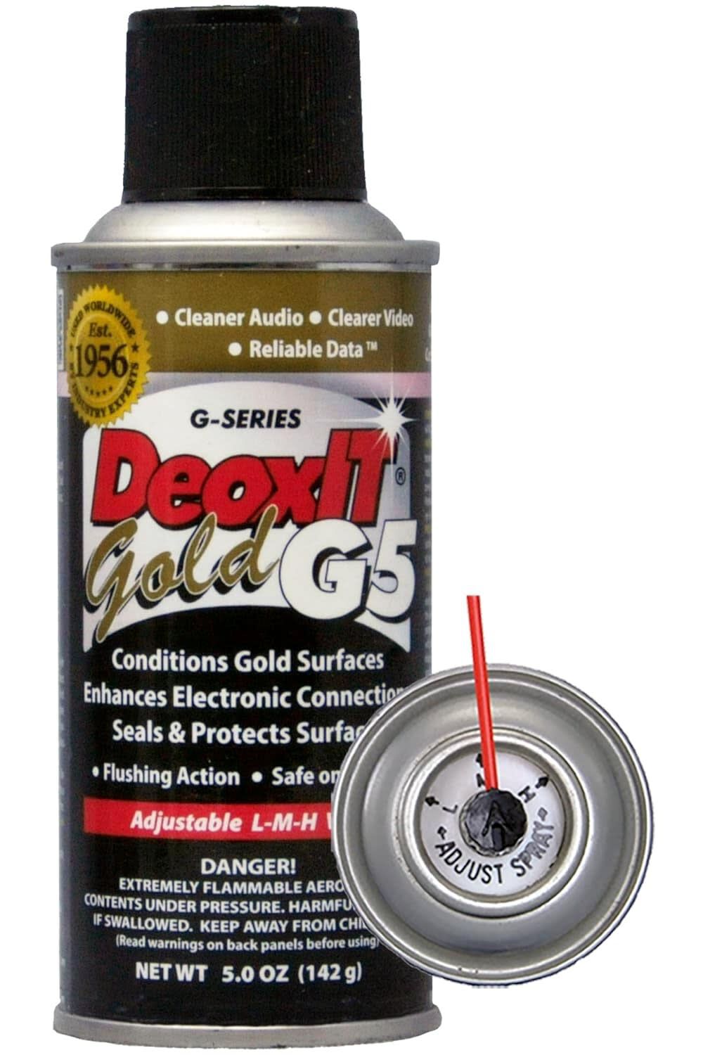 DeoxIT G-Series Contact Enhancer, Conditioner & Protector, 5% Solution Spray, 142 Gram, large image number 1