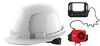 Milwaukee White Front Brim Vented Hard Hat with 6pt Ratcheting Suspension Type 1 Class C & BOLT USB Cooling Fan Bundle, small image number 1