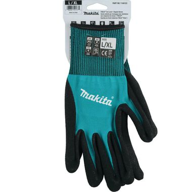 Makita FitKnit Gloves Cut Level 1 Nitrile Coated Dipped L/XL, large image number 3