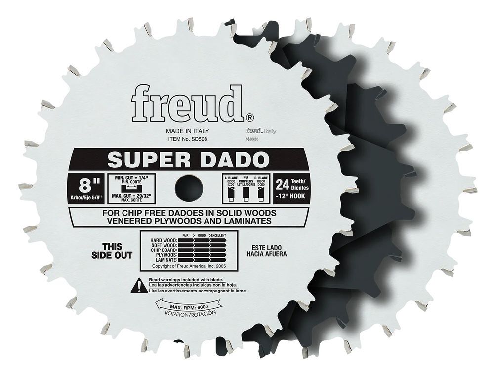 Freud 8 In. x 24T Super Dado Sets, large image number 2