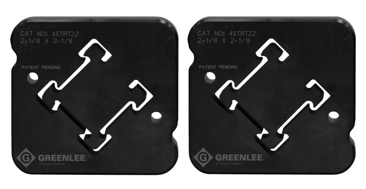 Greenlee 2-1/8 Inch x 2-1/8 Inch Strut Dies 2 Pieces