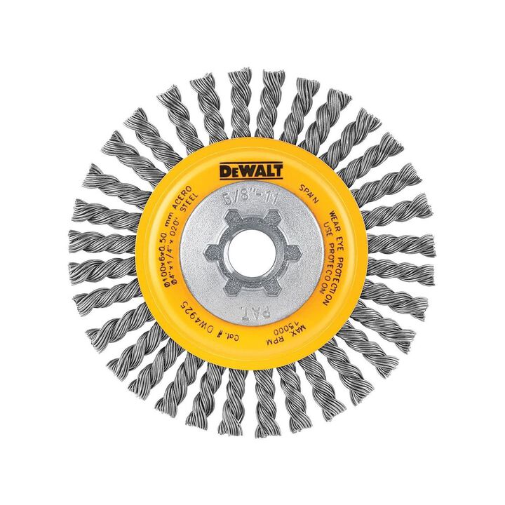 DEWALT 4 In. x 5/8 In. to 11 HP .020 Carbon Stringer Wire Wheel, large image number 1
