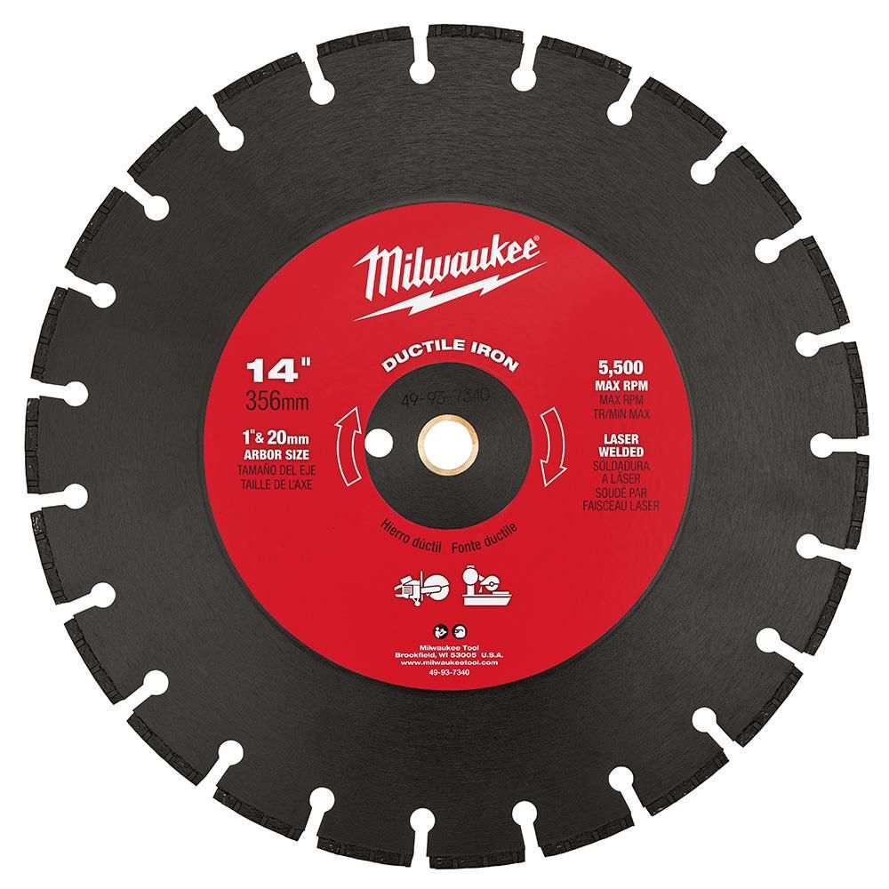 Milwaukee 14 Inch Segmented Rim Diamond Blade for Ductile Iron, large image number 6