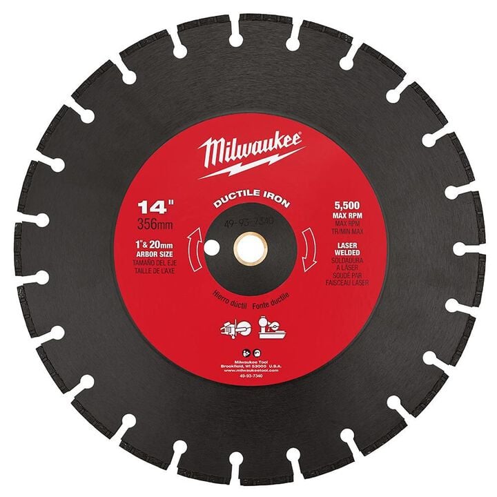 Milwaukee 14 Inch Segmented Rim Diamond Blade for Ductile Iron, large image number 5