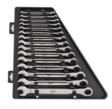 Milwaukee 15pc Ratcheting Combination Wrench Set - Metric, large image number 12