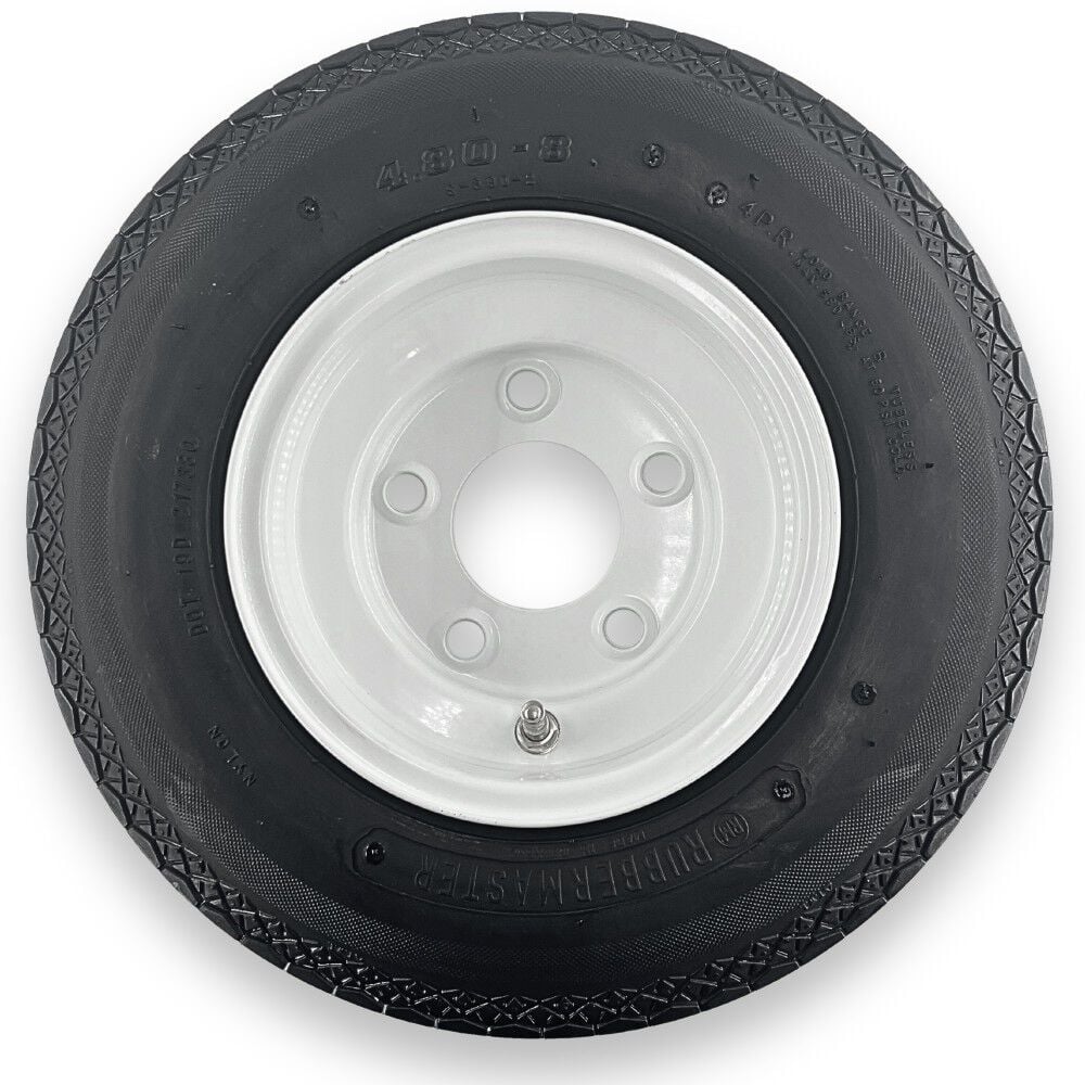 Rubbermaster Tire 4.80-8 6P TL & MTD 8 x 3.75 5 on 4.5 STAMPED – 598925