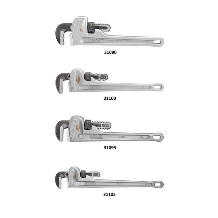 Ridgid 10 Inch, 14 Inch, 18 Inch, and 24 Inch Aluminum Pipe Wrench Bundle, large image number 1