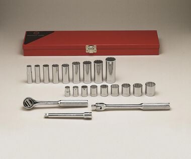 Wright Tool 3/8 In. Drive 21 pc. 12 Pt Std and Deep Socket Set, large image number 0