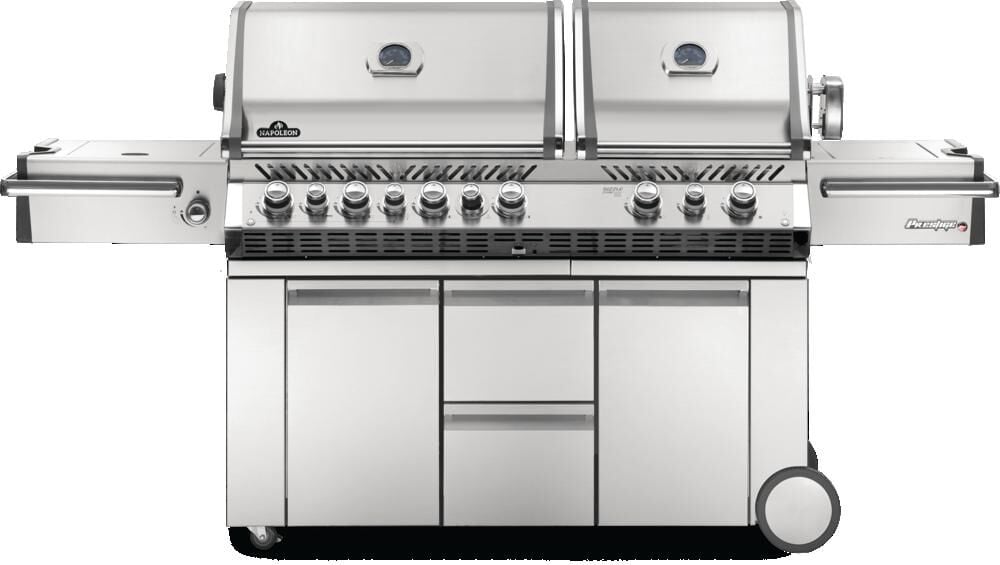 Napoleon Prestige PRO 825 Propane Gas Grill with Power Side Burner and Infrared Rear & Bottom Burners Stainless Steel, large image number 4