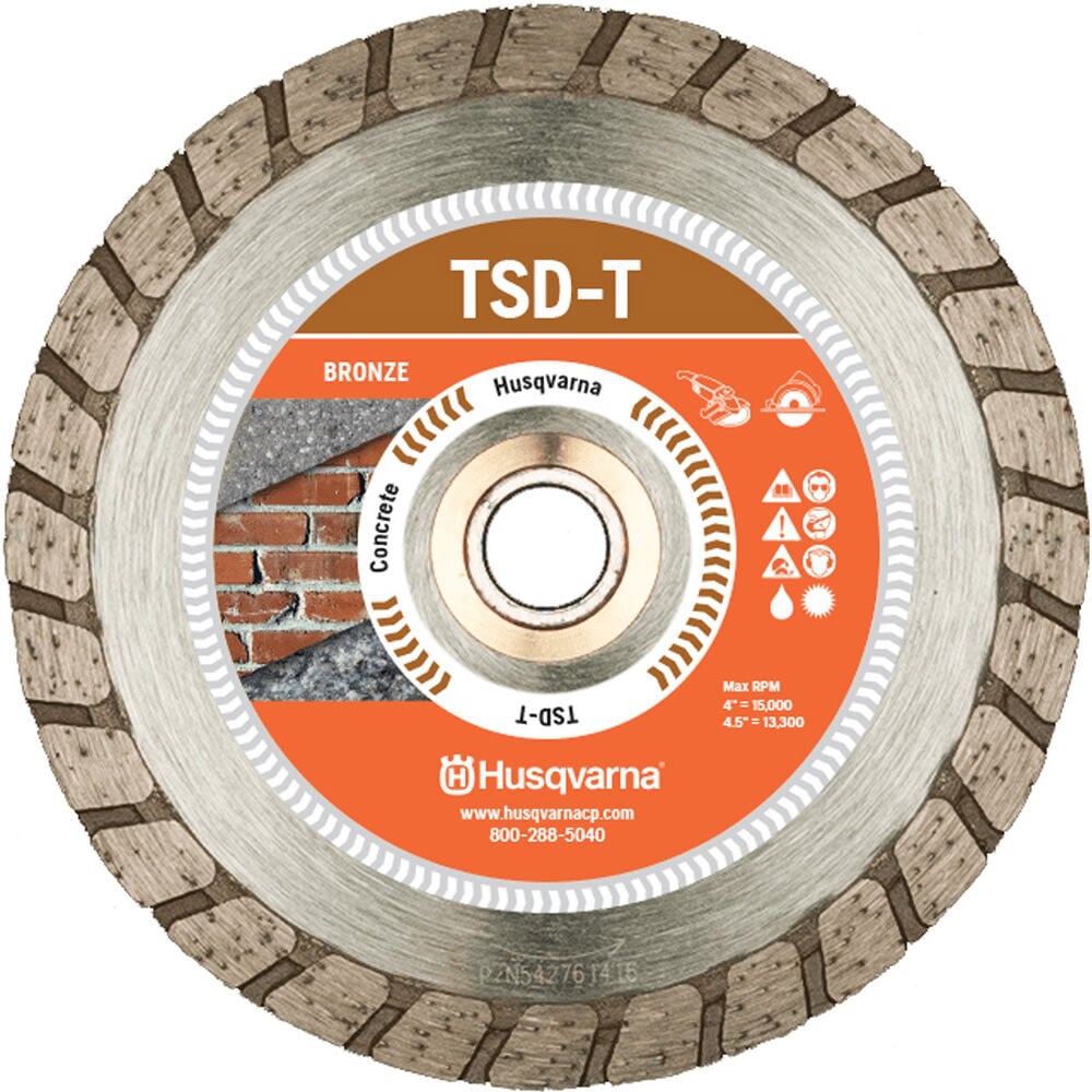 Husqvarna Construction TSD-T 7 Inch Bronze Turbo Diamond Dri Disc for Brick and Stone - 542761420