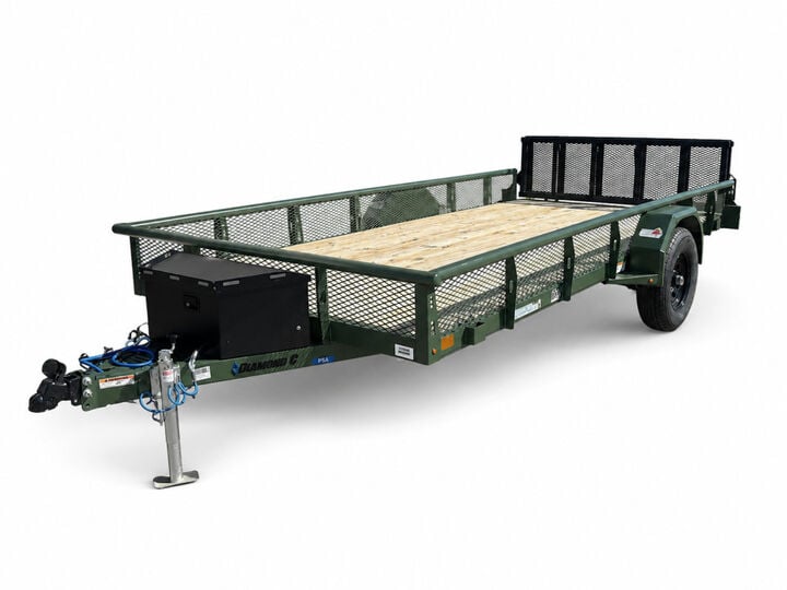 Diamond C PSA 14 Ft x 83 Inch Premium Single Axle Flatbed Utility Trailer