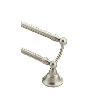 Moen Sage Double Towel Bar Brushed Nickel Brass 24in, large image number 1
