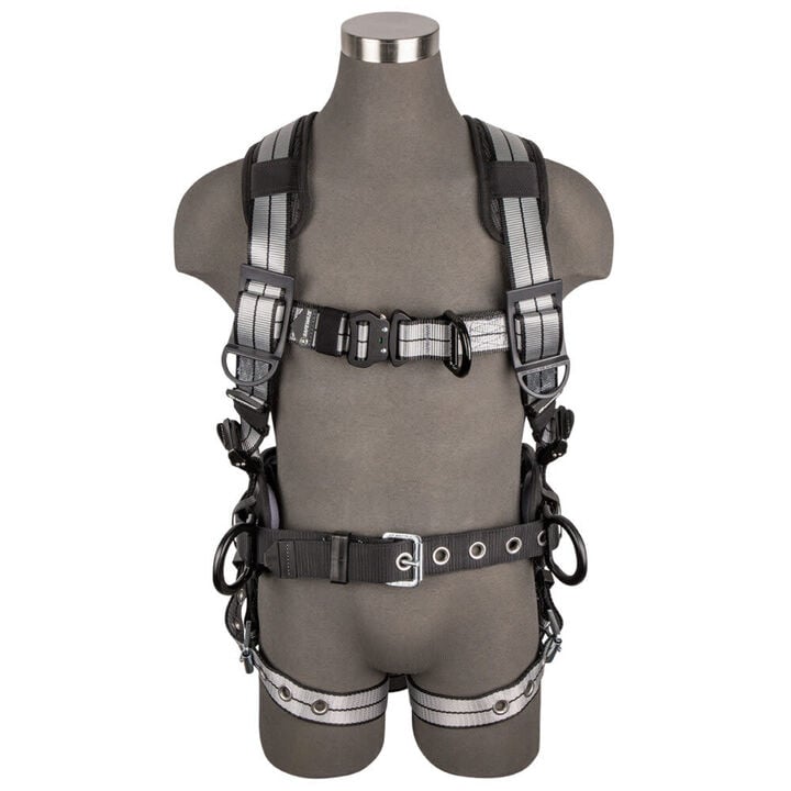 Safewaze PRO+ Slate Construction Harness: Alu 3D, Alu QC Chest, Alu FD, TB Legs, large image number 0