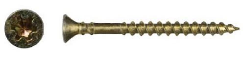 OMG Inc #8 x2 in. Yellow Zinc Fast Thread PAMDrive Screw - 1000/Box, large image number 5