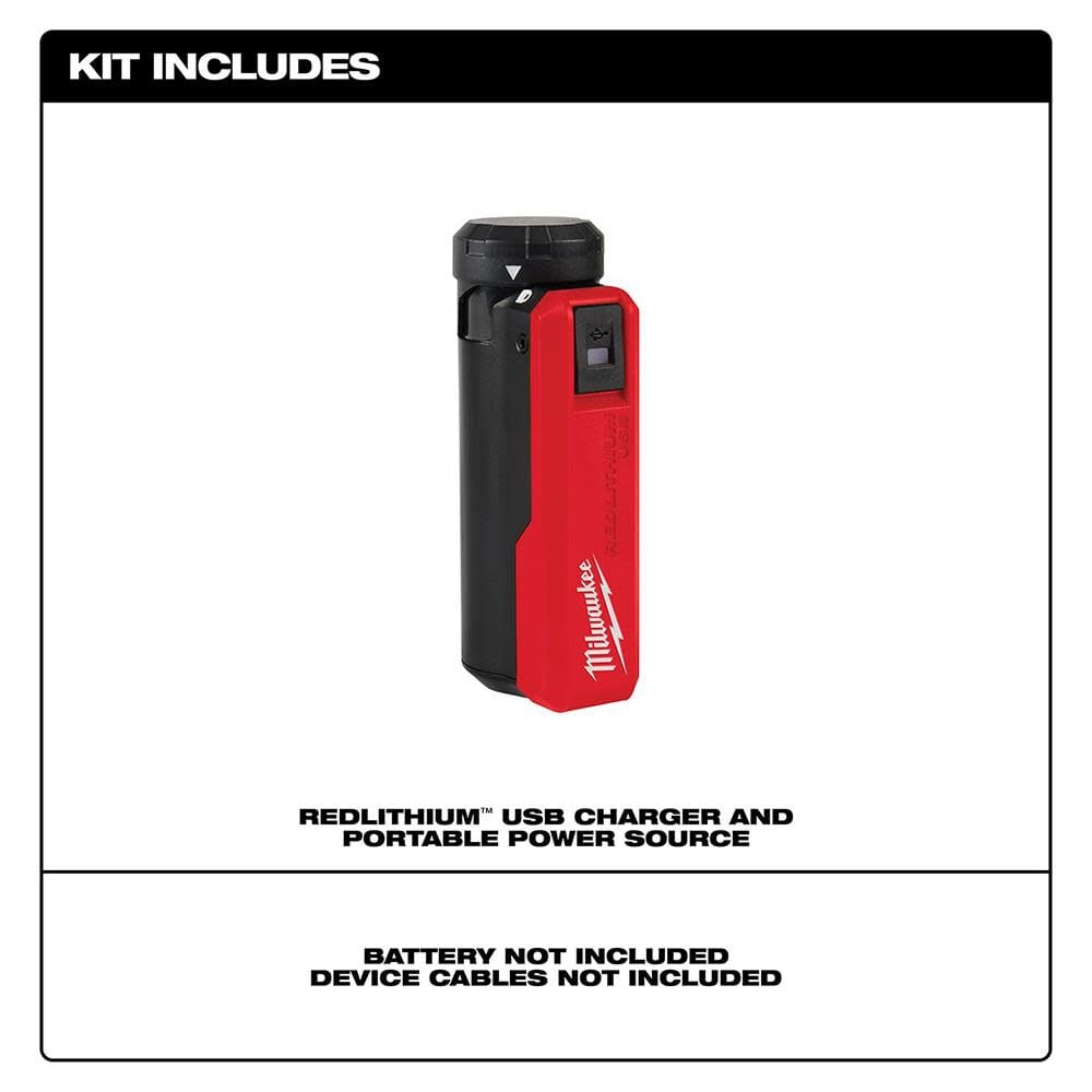 Milwaukee REDLITHIUM USB Charger & Portable Power Source, large image number 2
