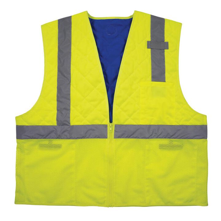 Ergodyne Chill Its 6668 Hi Vis Safety Cooling Vest Type R Class 2 Lime Medium