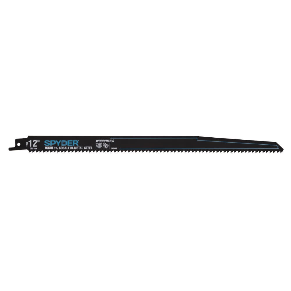 Spyder 12 Inch 6 TPI Bi-Metal Reciprocating Saw Blade, 5 Pieces, large image number 2