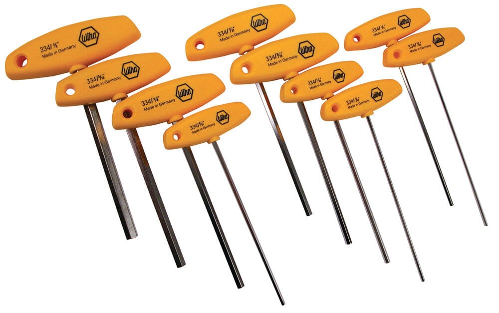 Wiha Classic Grip SAE T-Handle Hex Key Set 10 Pieces, large image number 1