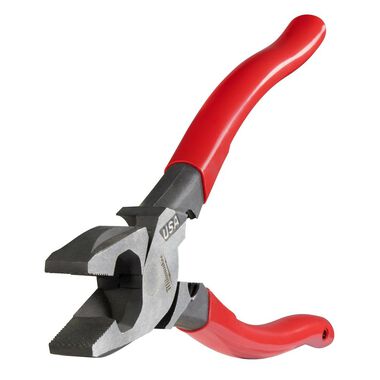 Milwaukee 9inch Linemans Dipped Grip Pliers with Thread Cleaner (USA), large image number 8