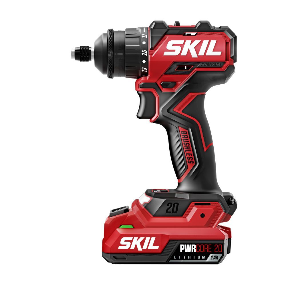 SKIL 20V Brushless Compact Multi-Head Drill Driver Kit, large image number 4