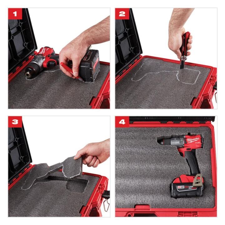 Milwaukee Low-Profile Customizable Foam Insert for PACKOUT Drawer Tool Boxes, large image number 2