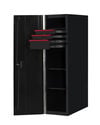 Extreme Tools RX Series 19 Inch W x 25 Inch D 3 Drawer and 3 Shelf Side Locker Black with Red, small image number 2