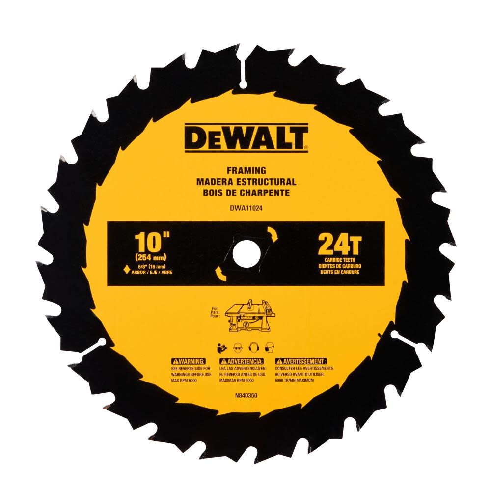 DEWALT Circular Saw Blade 10in 24T DWA11024 Acme Tools