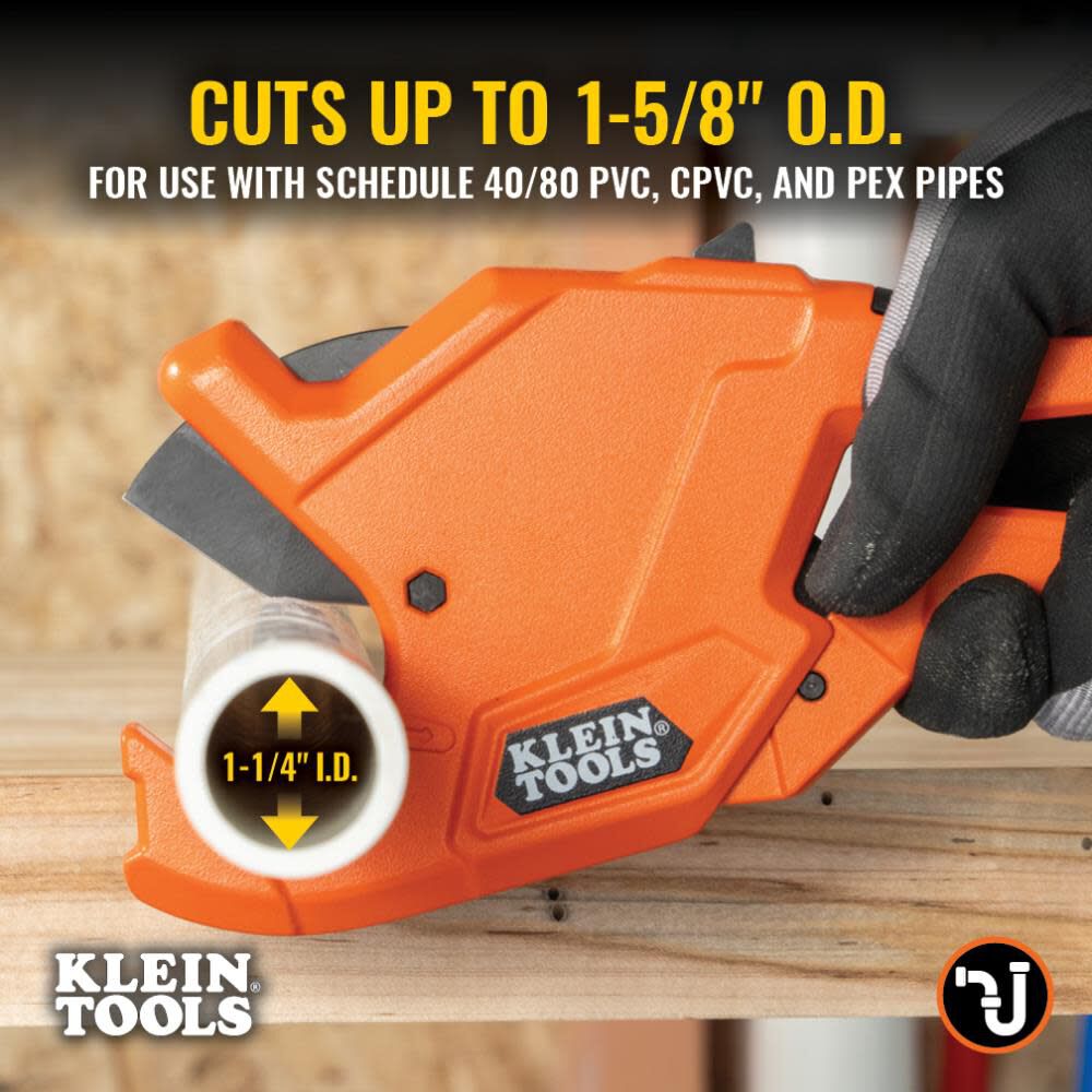 Klein Tools 1-1/4" Ratcheting PVC Pipe Cutter, large image number 2