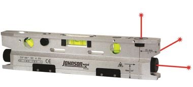 Johnson Level 3-Beam Magnetic Torpedo Laser Dot