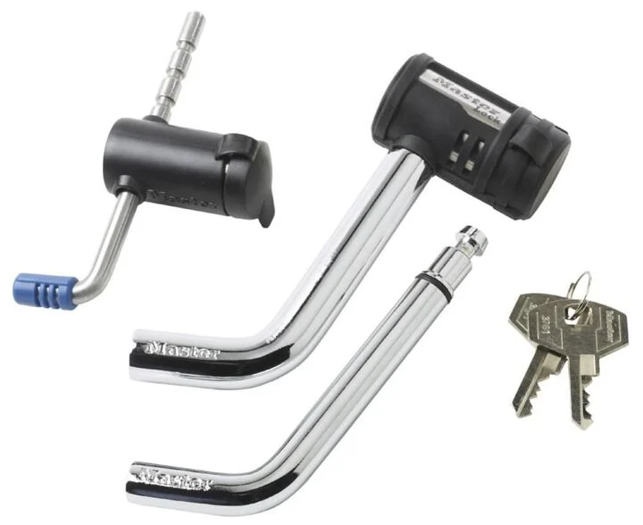 Master Lock 1/2 in. and 5/8 in. Swivel Head Receiver Lock with SS Adj Coupler Latch Lock - 2848DAT