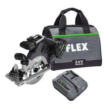 FLEX 24V 6-1/2-In In-Line Circular Saw Kit, large image number 0