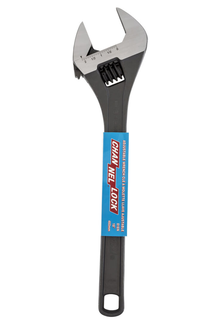 Channellock 18 Inch Chrome Vanadium Steel Adjustable Wrench, large image number 1