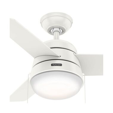 Hunter Fan Aker Ceiling Fan 36in Fresh White/Natural Wood, large image number 7