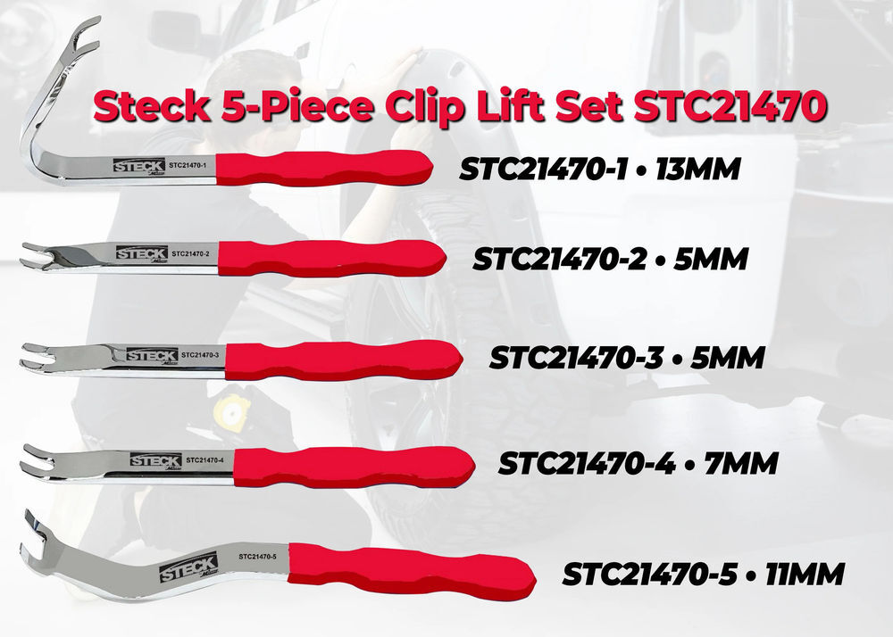 Milton Professional Auto Body and Auto Repair Clip Lifter Set, 5 Pieces, large image number 6