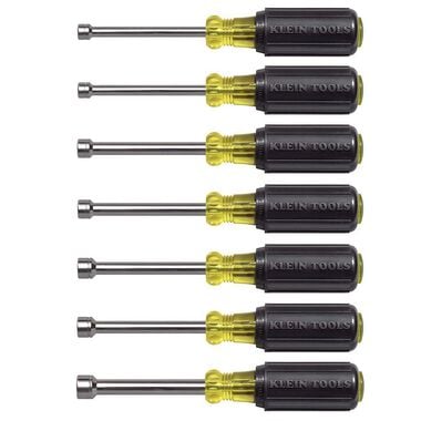Klein Tools Metric Nut Driver Set 3in Shaft 7 Pc