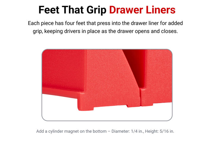 Tekton 10 Tool Modular Driver Organizer Set Red, large image number 3
