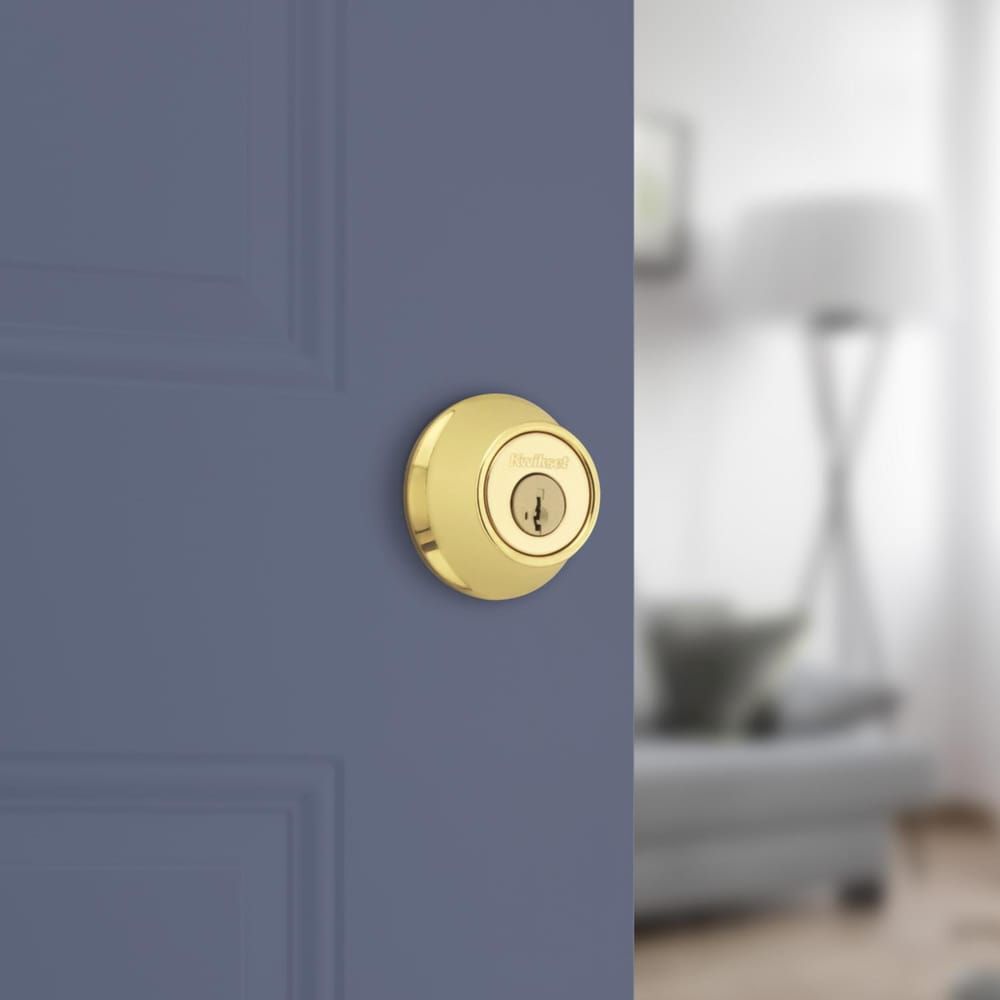 Kwikset 660 Metal Deadbolt Polished Brass, large image number 2