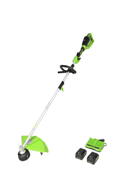 Greenworks 48V 16in Cordless String Trimmer Kit with 4Ah 2pk & Dual Charger