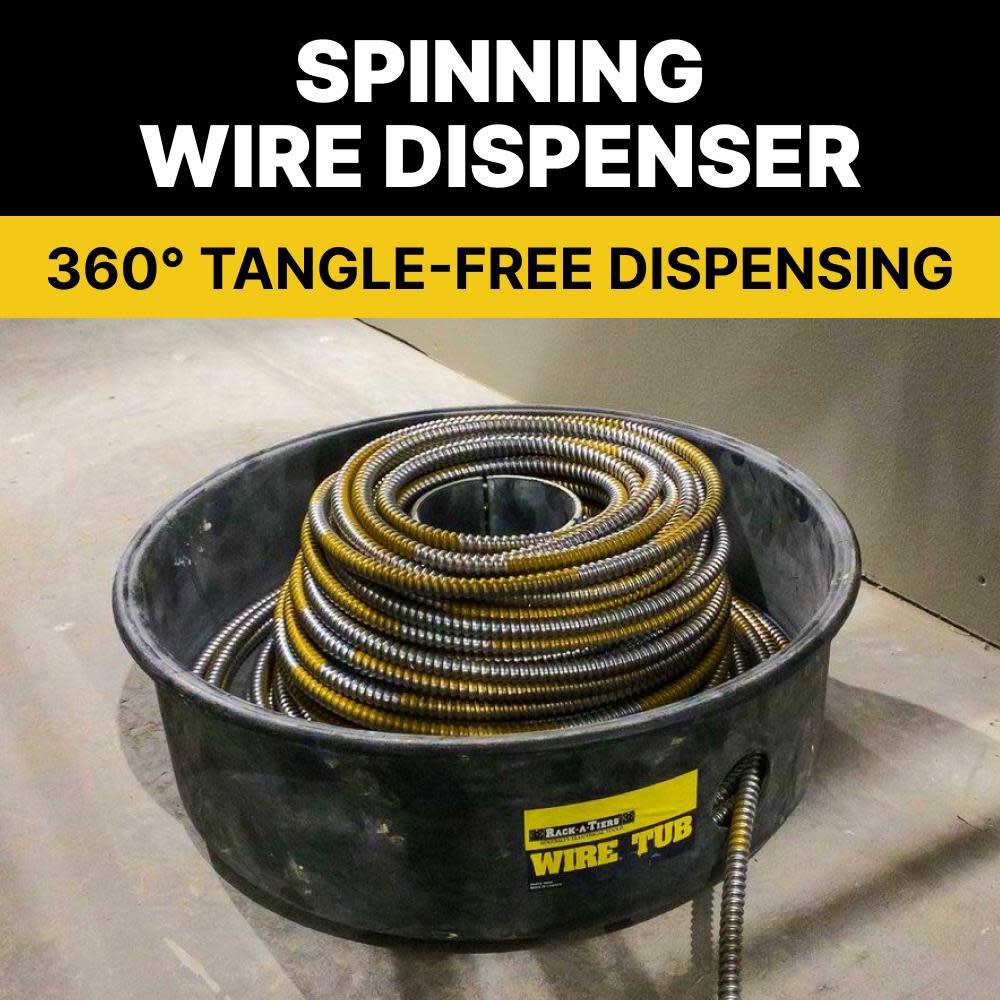 Rack-A-Tiers 24 Inch Diameter Polyethylene Wire Dispensing Lazy Susan for Wire Coils, large image number 2