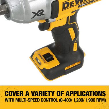 DEWALT 20V MAX XR High Torque 1/2-in Impact Wrench Kit with Detent Anvil, large image number 3